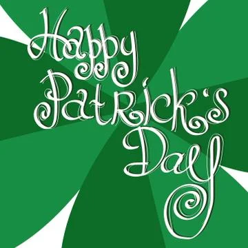 Four-leaf clover. Congratulations to the St. Patrick&amp;#39;s Day. Stock Illustration