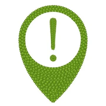 Four Leaf Clover of Exclamation Mark in Navication Icon Stock Illustration