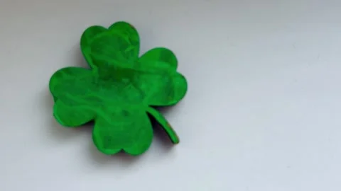 Four-Leaf Clover Stock Footage 303957069