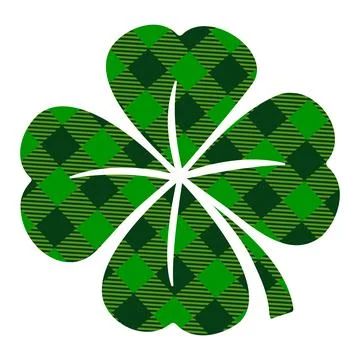 Four leaf clover - funny St Patrick's Day Illustrazione stock