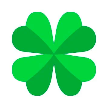 Four leaf clover icon isolated on white background. Symbol of luck and fortune Stock Illustration