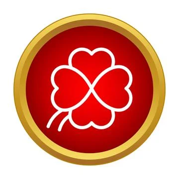 Four leaf clover icon representing luck and prosperity Stock Illustration