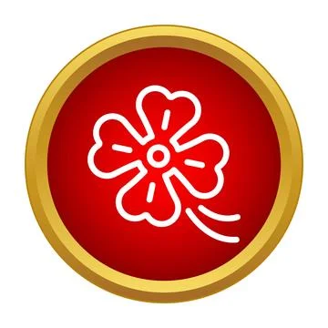 Four leaf clover icon representing luck and fortune Stock Illustration