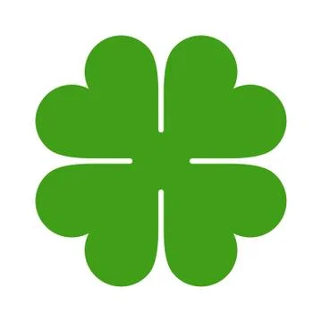 Four Leaf Clover Icon. Saint Patrick Symbol Stock Illustration
