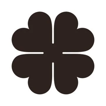 Four Leaf Clover Icon. Saint Patrick Symbol Stock Illustration