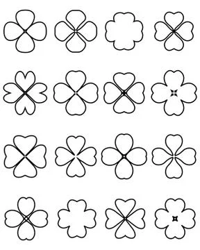 Four leaf clover Stock Illustration
