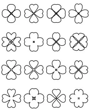 Four leaf clover Stock Illustration