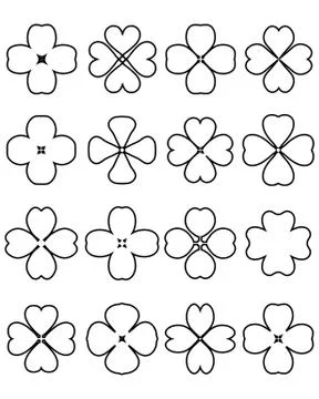 Four leaf clover Stock Illustration