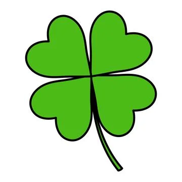 Four leaf clover isolated Stock Illustration