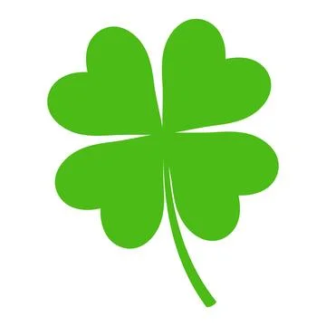 Four leaf clover isolated Stock Illustration