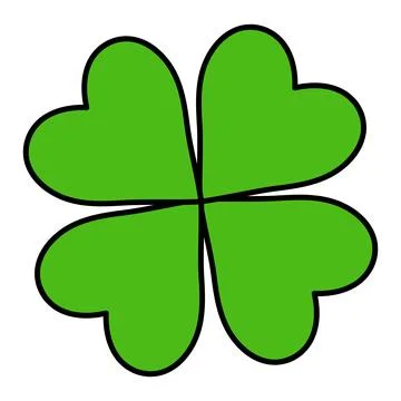 Four leaf clover isolated Stock Illustration