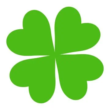 Four leaf clover isolated Stock Illustration