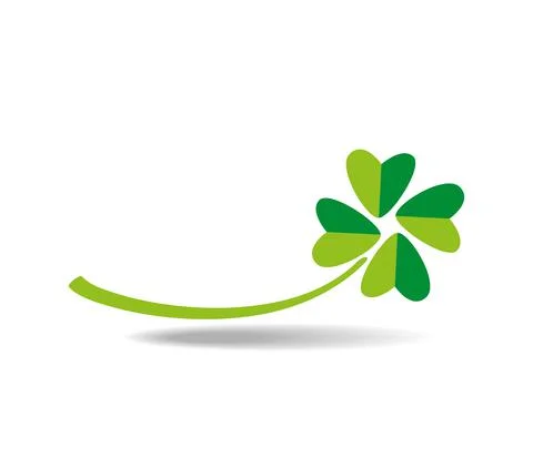 Four leaf clover logo sign symbol Stock Illustration