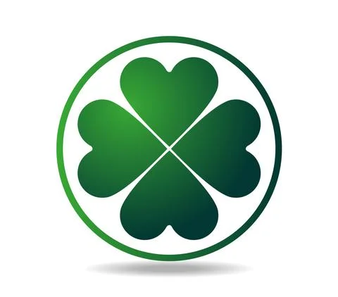 Four leaf clover logo sign symbol Stock Illustration