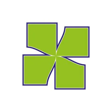 Four leaf clover logo symbol Stock Illustration