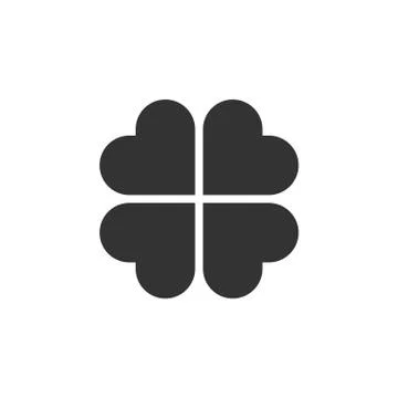 Four Leaf Clover Love logo Template Illustration Design. Vector EPS 10. 스톡 일러스트