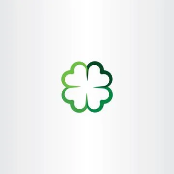 Four leaf clover luck icon vector clip art Stock-Illustration