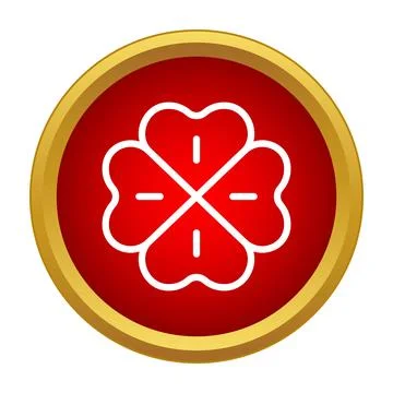 Four leaf clover luck symbol icon vector Illustrazione stock
