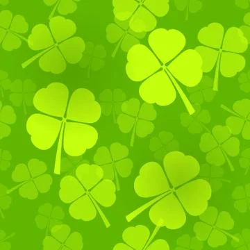 Four-Leaf Clover Pattern Illustrazione stock