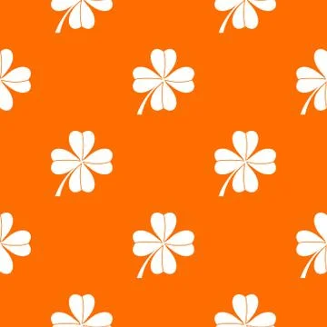 Four leaf clover pattern seamless Illustrazione stock