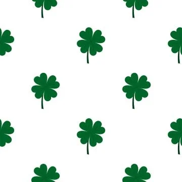 Four leaf clover pattern seamless Illustrazione stock