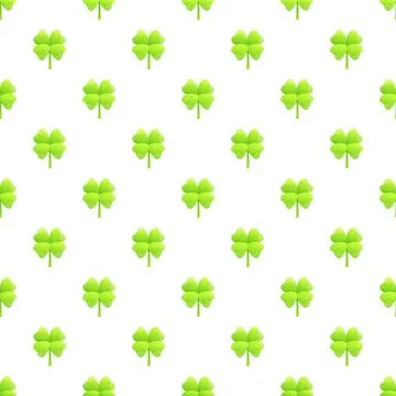 Four leaf clover pattern symbolizing luck and fortune 库存插图