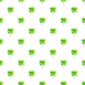 Four leaf clover pattern symbolizing luck and saint patrick's day 库存插图