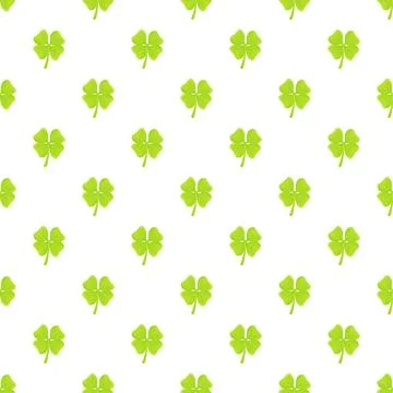 Four leaf clover pattern symbolizing luck and fortune イラスト素材