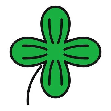 Four leaf clover representing good luck and fortune 스톡 일러스트