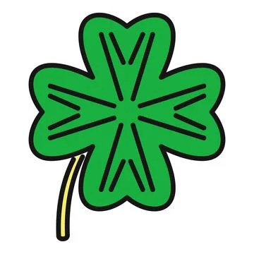 Four leaf clover representing luck and st. Patrick's day Stock Illustration