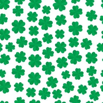 Four leaf clover seamless pattern Illustrazione stock