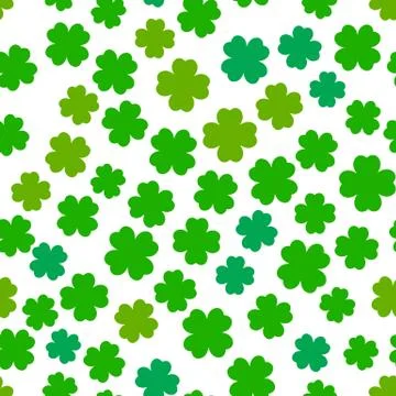 Four leaf clover seamless pattern Illustrazione stock