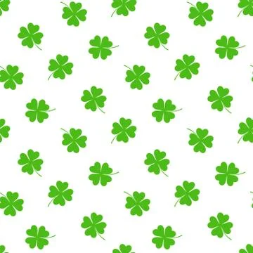 Four leaf clover seamless pattern Illustrazione stock