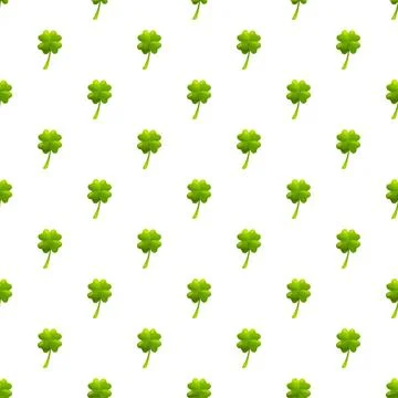 Four leaf clover seamless pattern bringing luck and fortune 스톡 일러스트