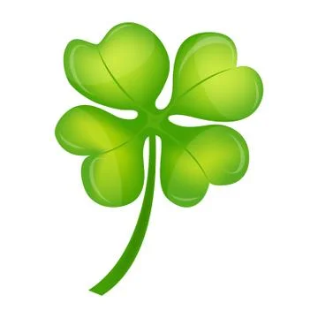 Four Leaf Clover on St. Patrick Day Stock Illustration