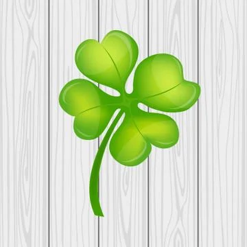 Four Leaf Clover on St. Patrick s Day Stock Illustration