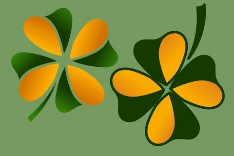 Four-leaf clover st Patrick Illustrazione stock