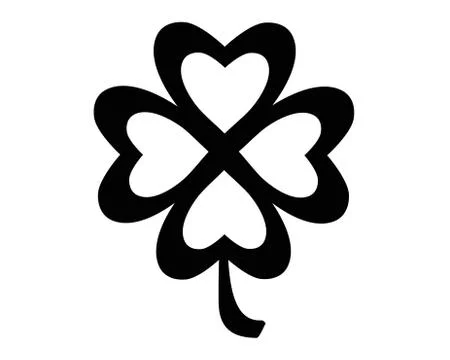 Four-leaf clover - stock vector illustration for logo or pictogram. Stock Illustration