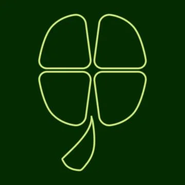 Four-leaf clover. St.Patrick s Day. Stock Illustration