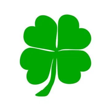 Four leaf clover. St.Patricks Day. Vector illustration on isolated background. Stock Illustration