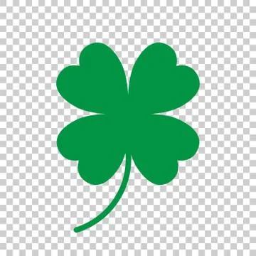Four leaf clover vector icon. Clover silhouette simple icon illustration. Stock Illustration
