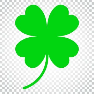 Four leaf clover vector icon. Clover silhouette simple icon illustration. Sim Illustrazione stock