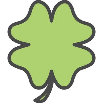 Four-leaf clover vector icon isolated Stock Illustration