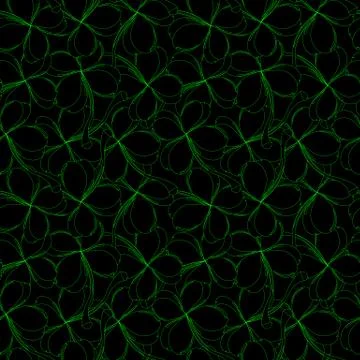 Four leaves clover pattern 스톡 일러스트