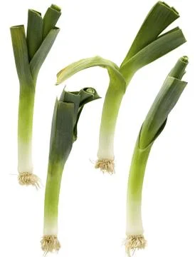 Four Leeks Stock Photos