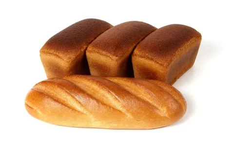 Four loaves of bread Stock Photos