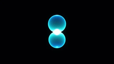Four Lobed D Orbital Rotates Slowly Against Deep Black Stock Footage 344513768