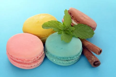 Four macaroon cakes Stock Photos