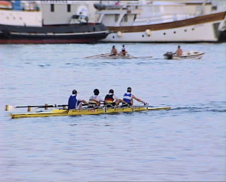 Four men rowing Stock-Footage 22747330