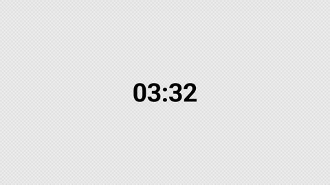 Four minutes countdown timer animation in sixty seconds with alpha channel Stock Footage 344241431